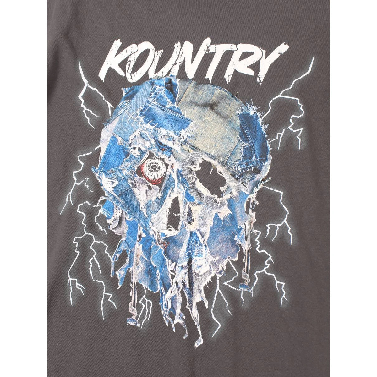 Kapital Jersey Crew Tee (Denim Face Print)