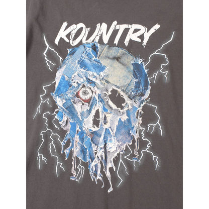 Kapital Jersey Crew Tee (Denim Face Print)