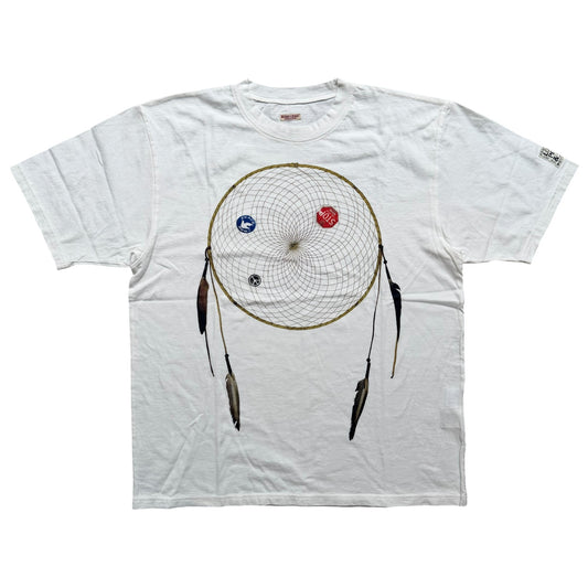 Kapital Jersey Crew Tee (Kob Web Peace Catcher 4 Feather Print)