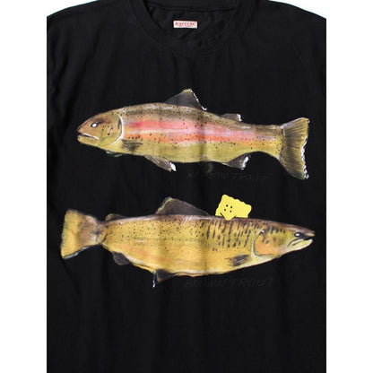 Kapital Jersey Crew T Shirt (2 Trout Peckish Rainbowy Print)