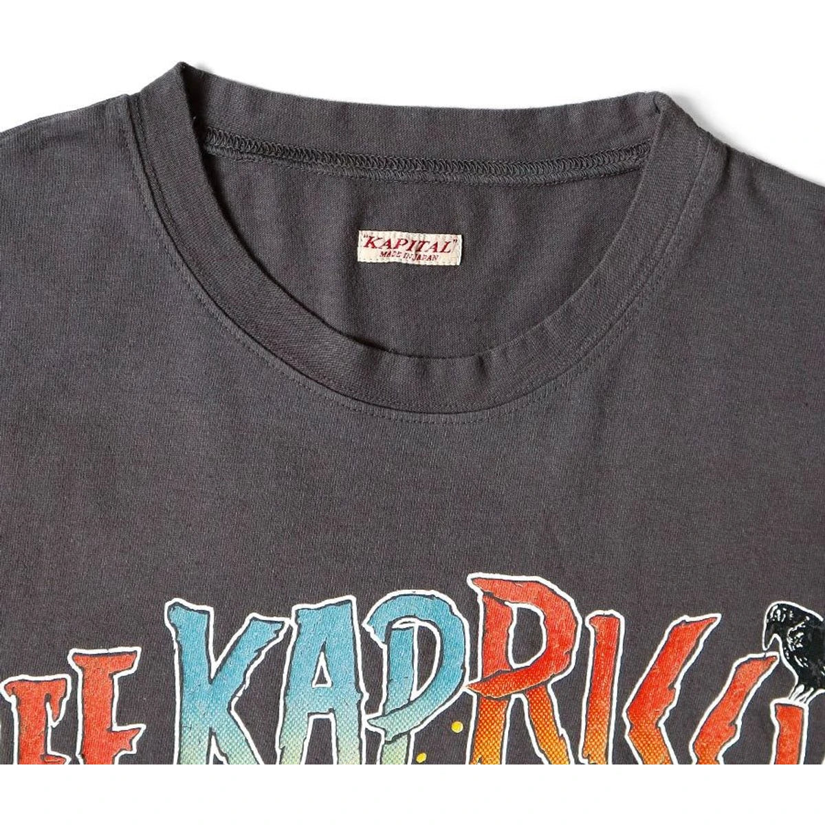 Kapital Jersey Crew T-Shirt (Burning Piano Print)