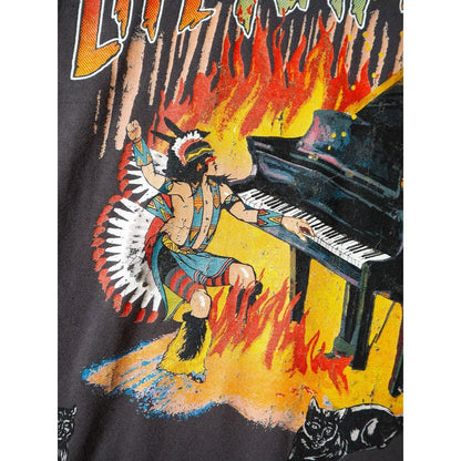 Kapital Jersey Crew T-Shirt (Burning Piano Print)