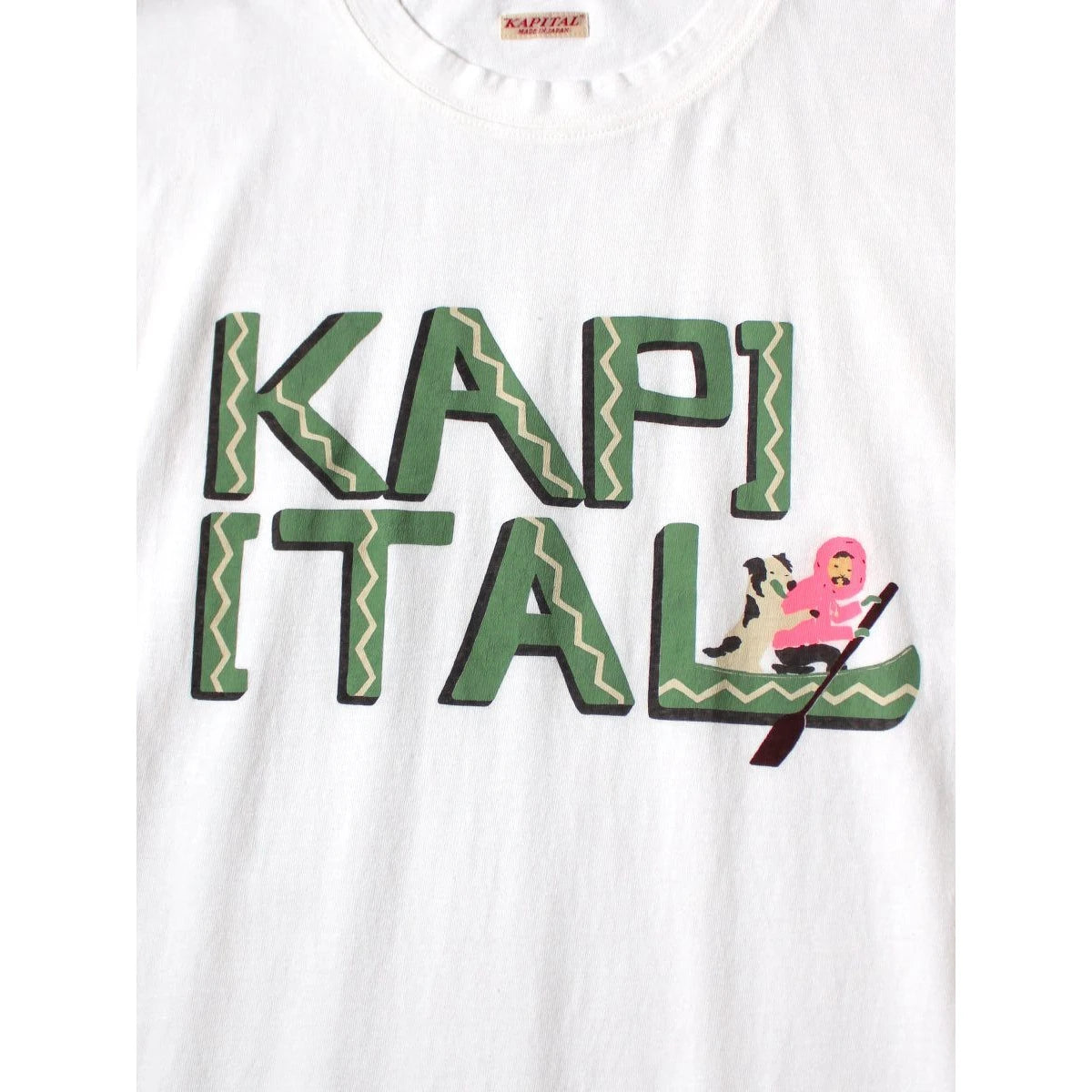 Kapital Jersey Crew T-Shirt (Canoe Kapital Print)