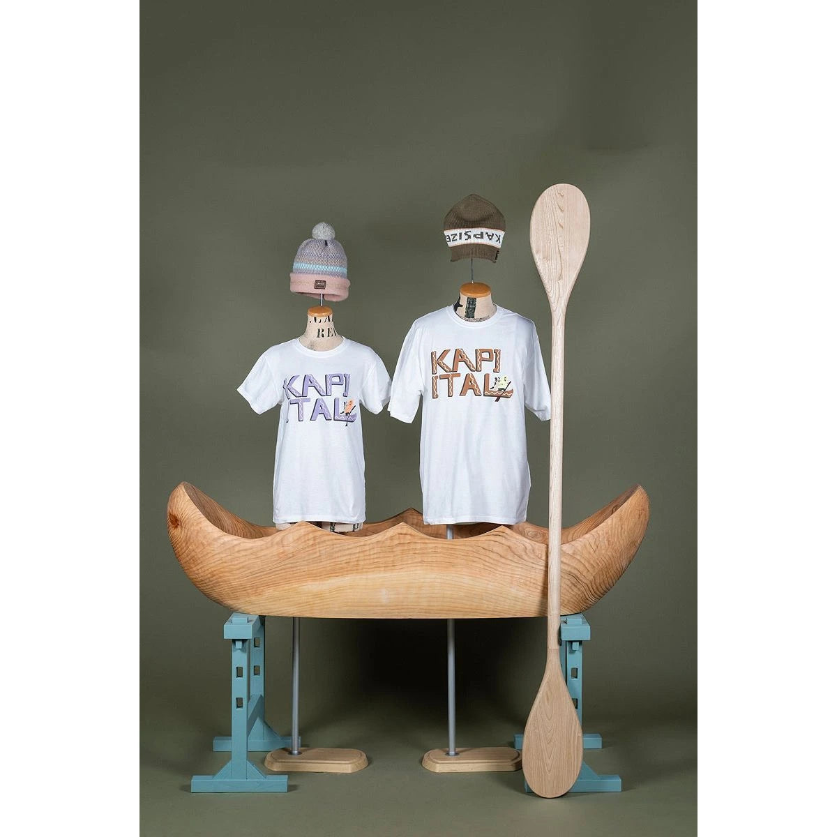 Kapital Jersey Crew T-Shirt (Canoe Kapital Print)