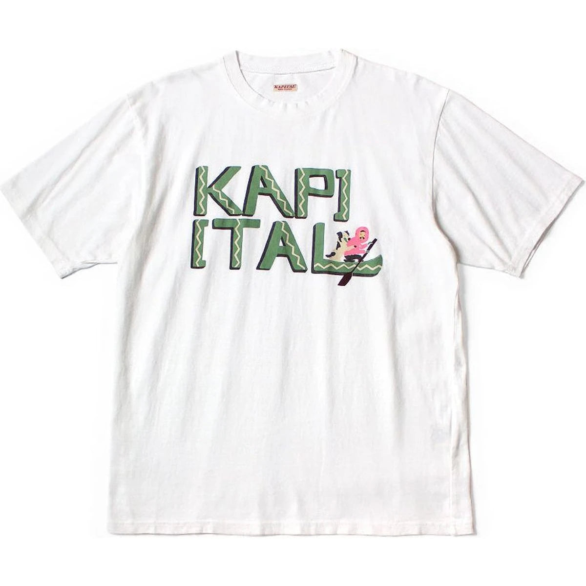 Kapital Jersey Crew T-Shirt (Canoe Kapital Print)