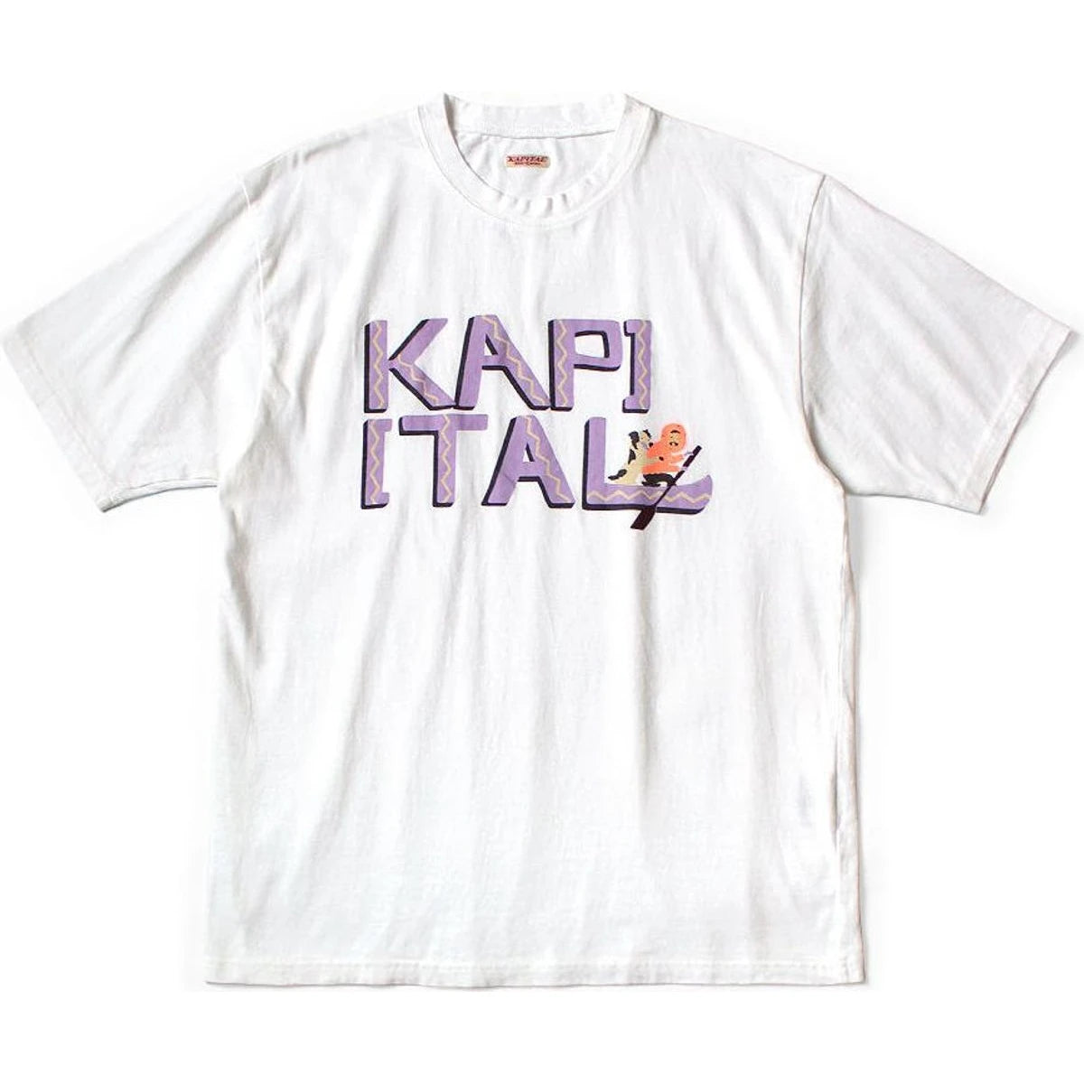 Kapital Jersey Crew T-Shirt (Canoe Kapital Print)