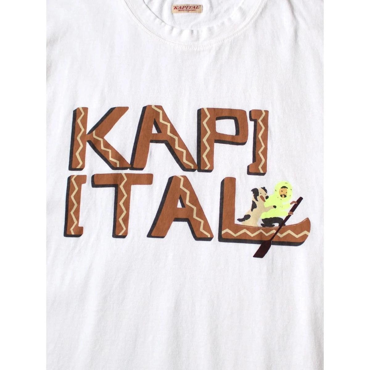 Kapital Jersey Crew T-Shirt (Canoe Kapital Print)