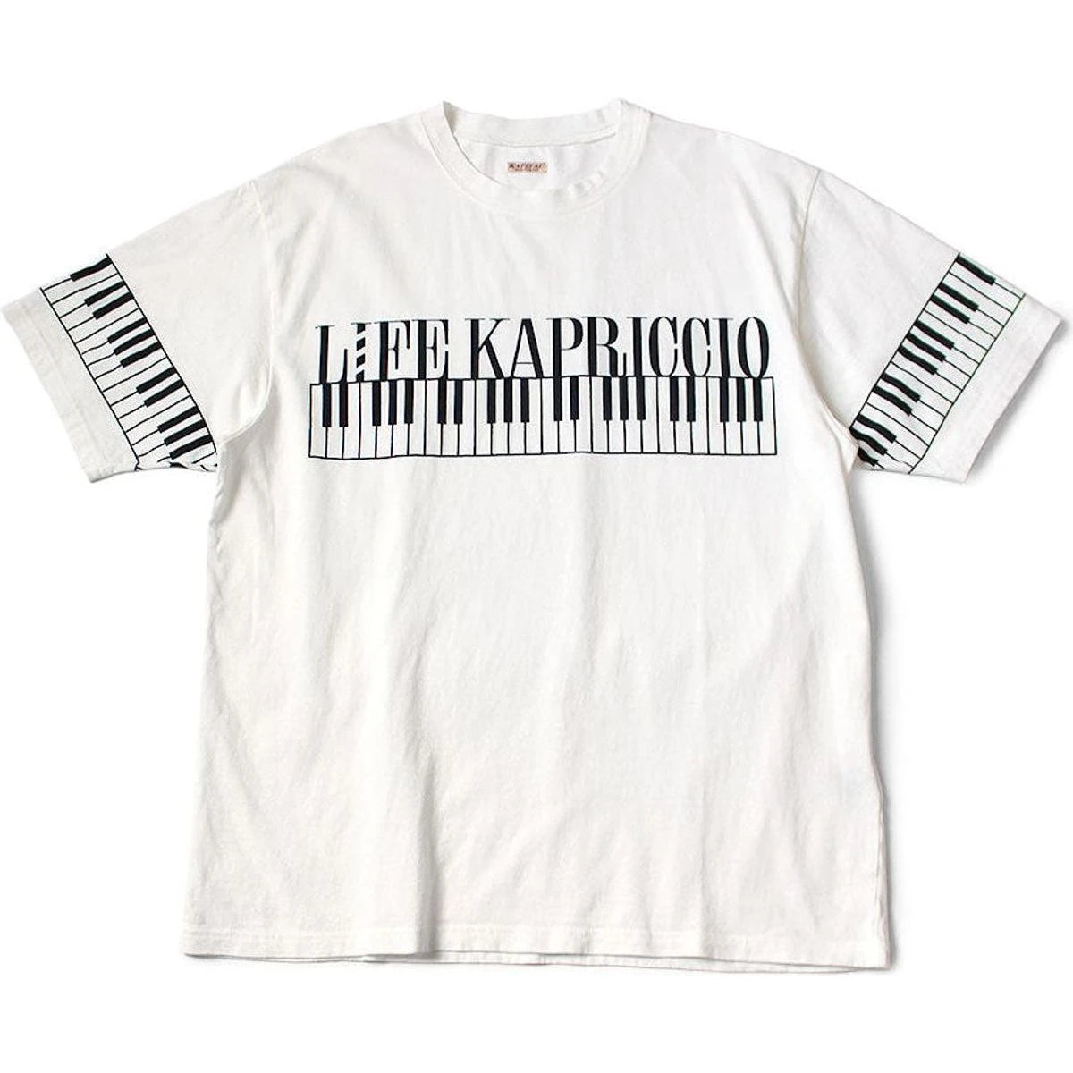 Kapital Jersey Crew T-Shirt (Life Kapriccio Piano Print)
