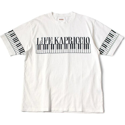 Kapital Jersey Crew T-Shirt (Life Kapriccio Piano Print)