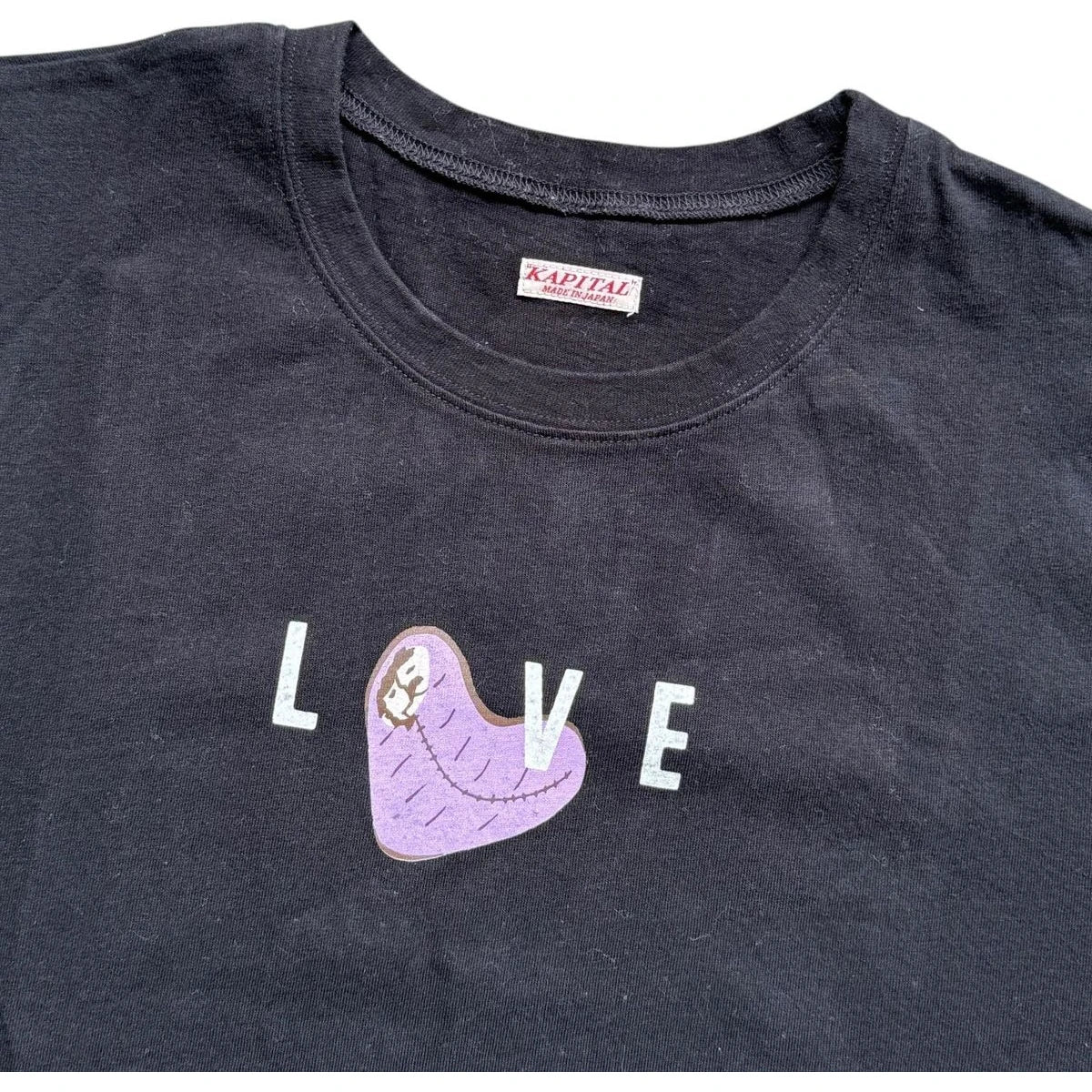 Kapital Jersey Crew T-Shirt (Love Print)