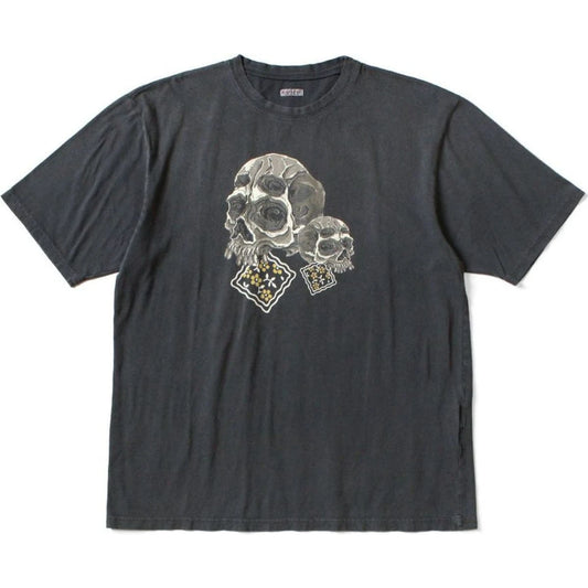 Kapital Jersey Crew T-Shirt (Peckish Rain Skull Print)