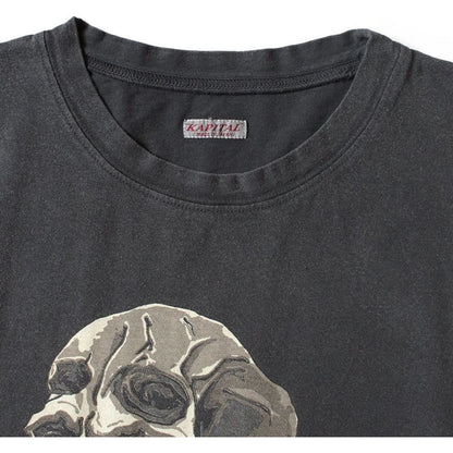 Kapital Jersey Crew T-Shirt (Peckish Rain Skull Print)