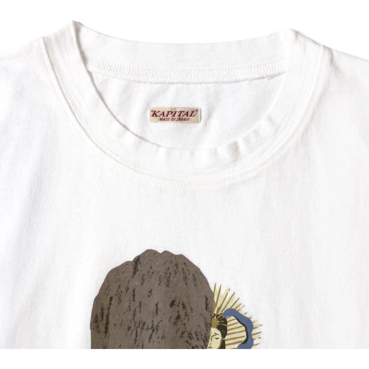Kapital Jersey Crew T-Shirt (Sun Shy Print)
