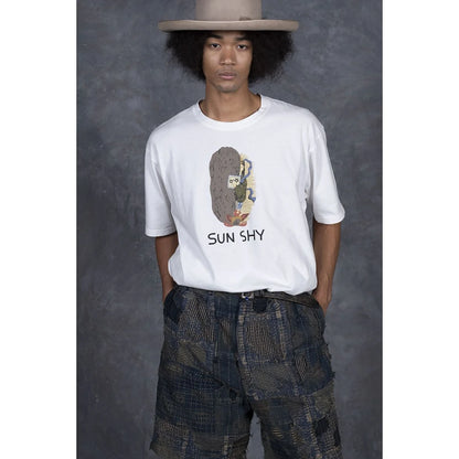 Kapital Jersey Crew T-Shirt (Sun Shy Print)