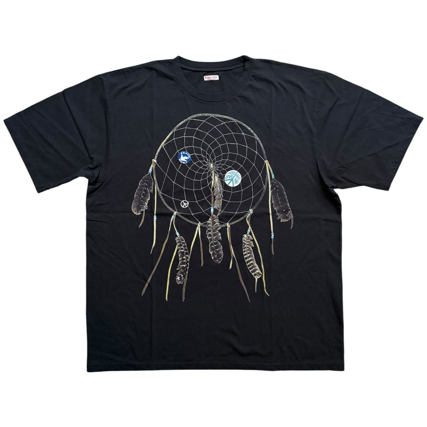 Kapital Jersey Crew Tee (Kob Web Peace Catcher 6 Feather Print)