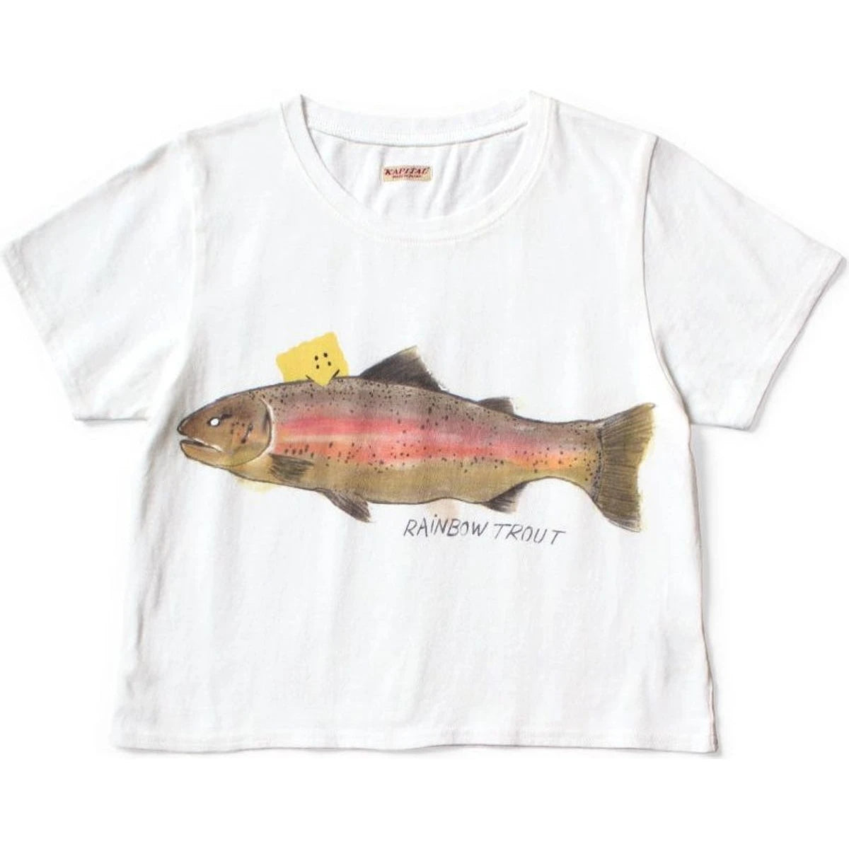 Kapital Jersey Cropped T-Shirt (1 Trout Peckish Rainbowy Print)