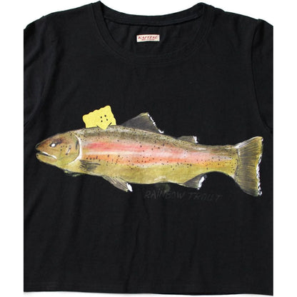 Kapital Jersey Cropped T-Shirt (1 Trout Peckish Rainbowy Print)