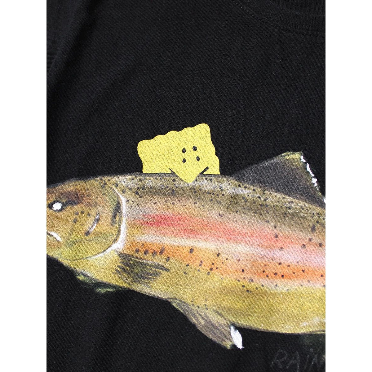 Kapital Jersey Cropped T-Shirt (1 Trout Peckish Rainbowy Print)