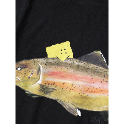 Kapital Jersey Cropped T-Shirt (1 Trout Peckish Rainbowy Print)
