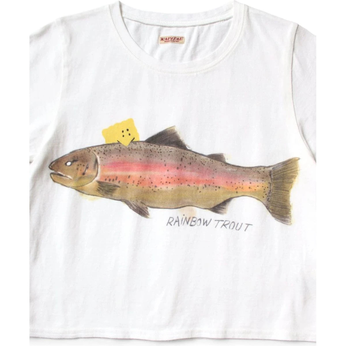Kapital Jersey Cropped T-Shirt (1 Trout Peckish Rainbowy Print)