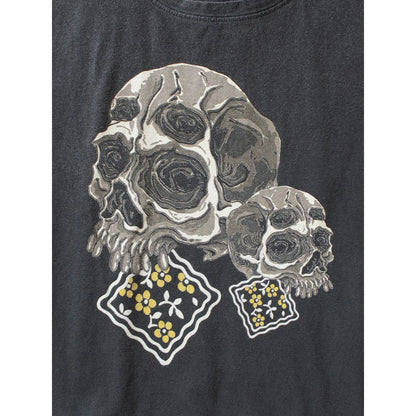 Kapital Jersey Cropped T-Shirt (Peckish Rain Skull Print)