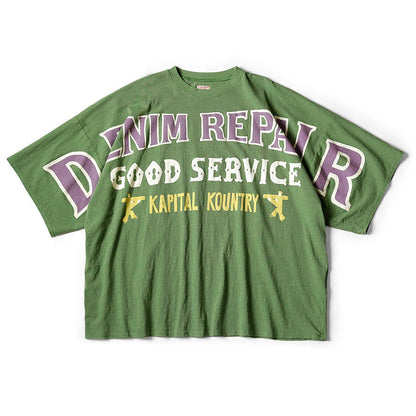 Kapital Jersey Huge Tee (Denim Repair Print)