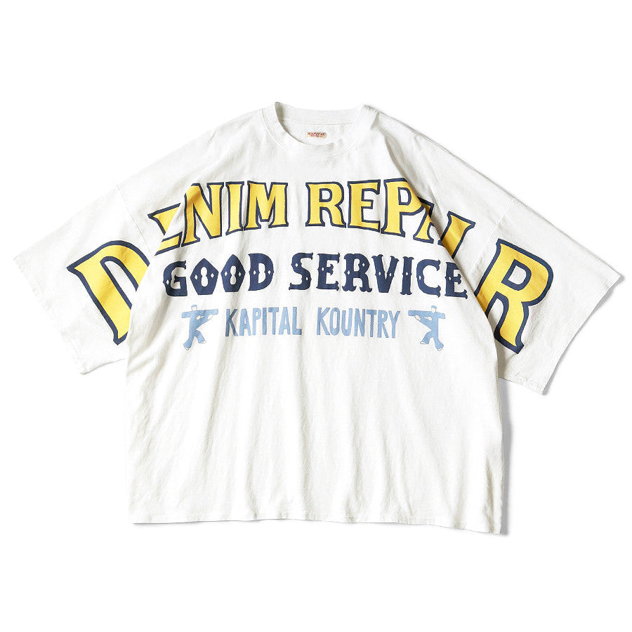 Kapital Jersey Huge Tee (Denim Repair Print)
