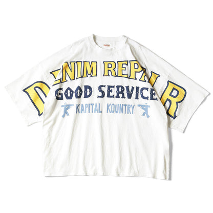 Kapital Jersey Huge Tee (Denim Repair Print)