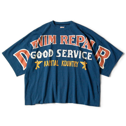 Kapital Jersey Huge Tee (Denim Repair Print)