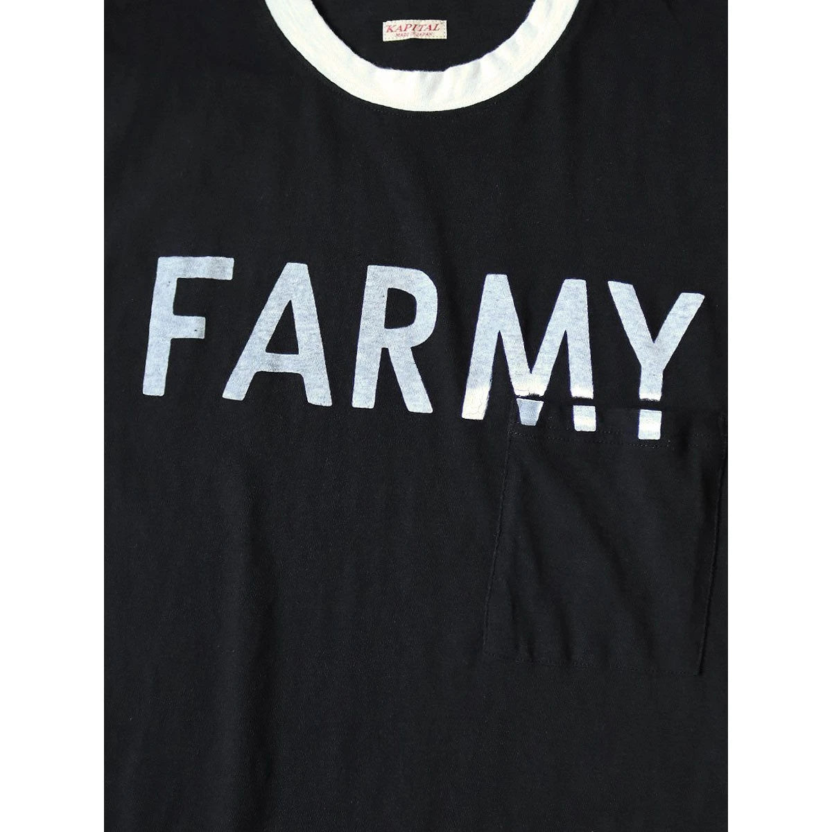 Kapital Jersey Ringer Pocket T-shirt (FARMY)
