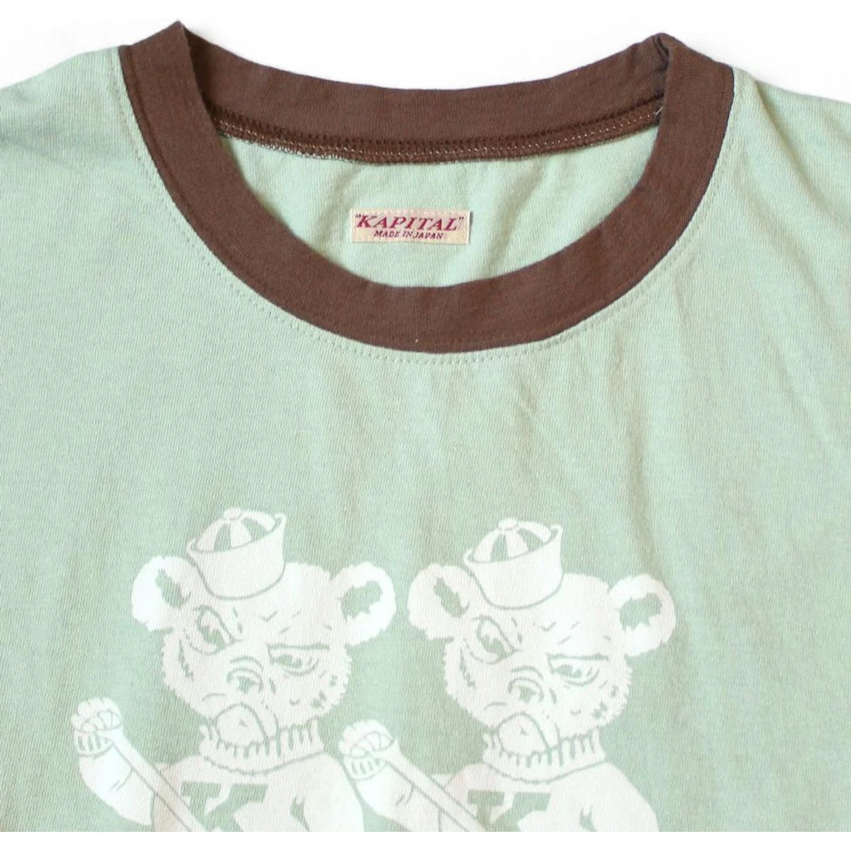 Kapital Jersey Ringer T-Shirt (`K` Bear Print)