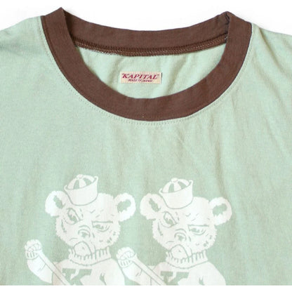 Kapital Jersey Ringer T-Shirt (`K` Bear Print)