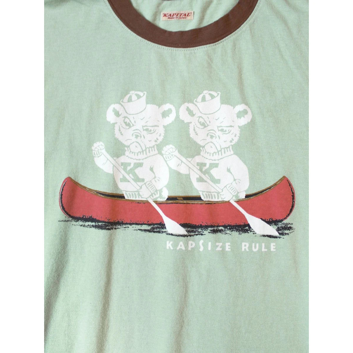 Kapital Jersey Ringer T-Shirt (`K` Bear Print)