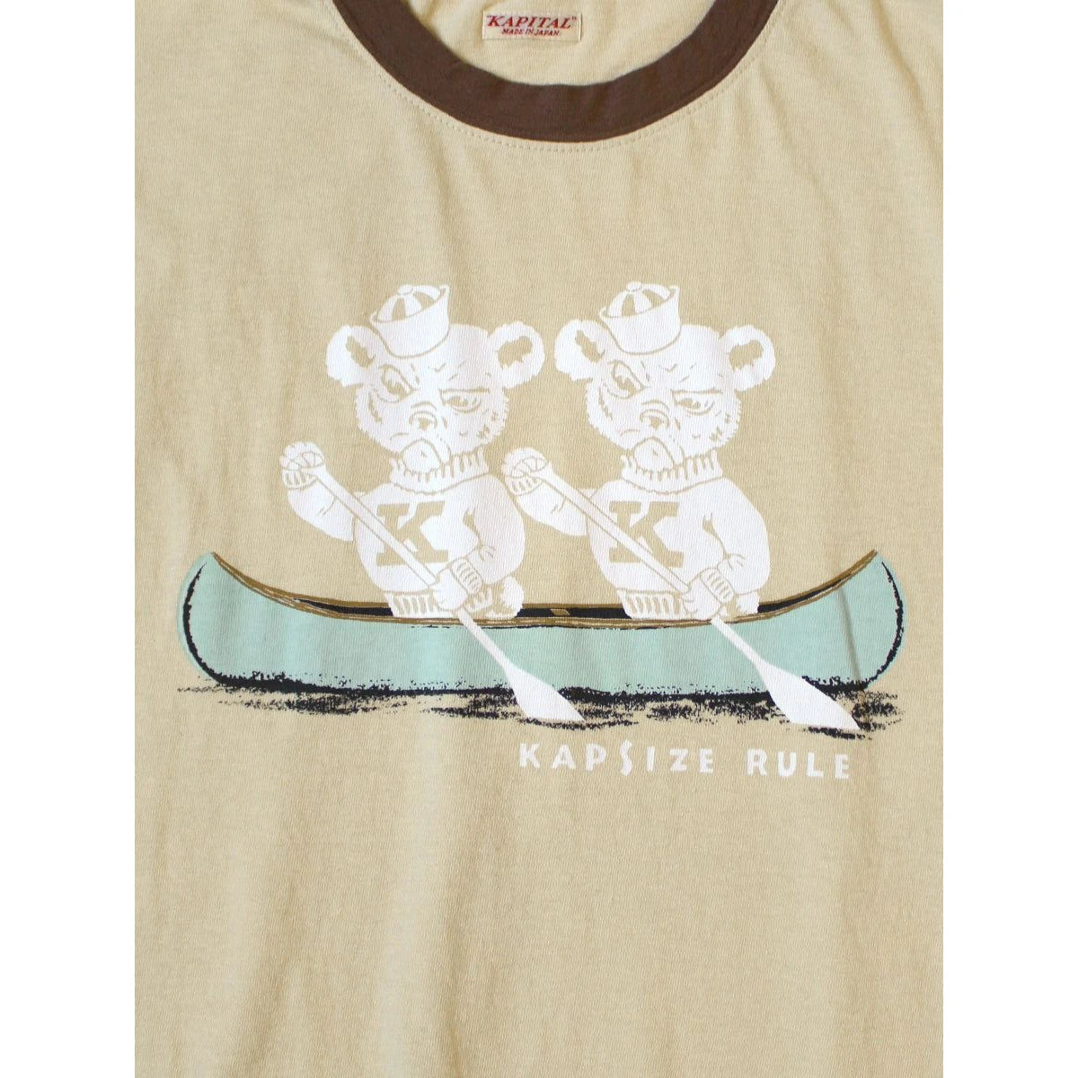 Kapital Jersey Ringer T-Shirt (`K` Bear Print)