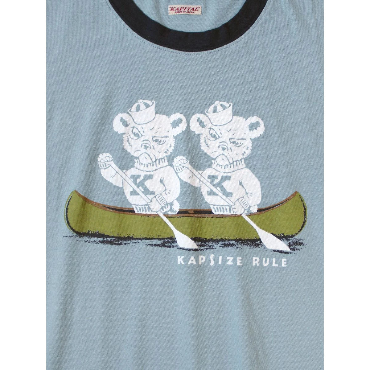 Kapital Jersey Ringer T-Shirt (`K` Bear Print)