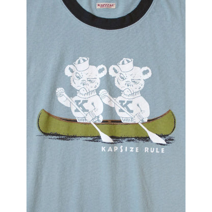 Kapital Jersey Ringer T-Shirt (`K` Bear Print)