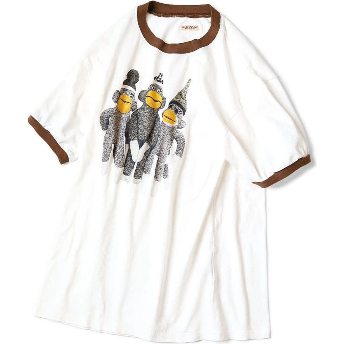 Kapital Jersey Ringer T-Shirt (Monkey Amigo Print)