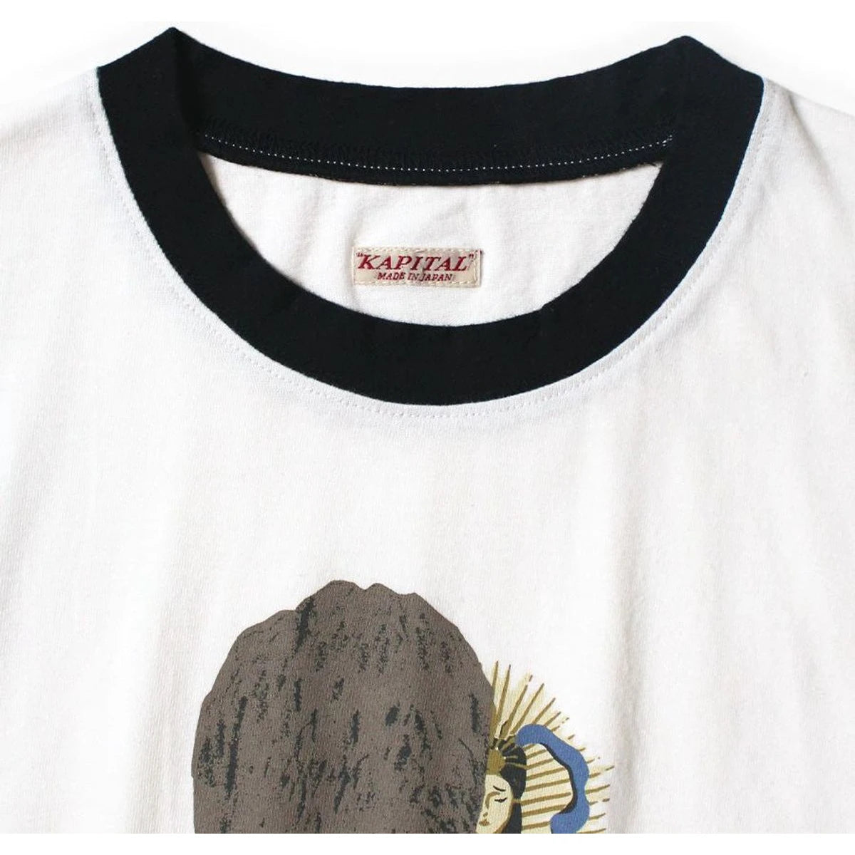 Kapital Jersey Ringer T-Shirt (Sun Shy Print)