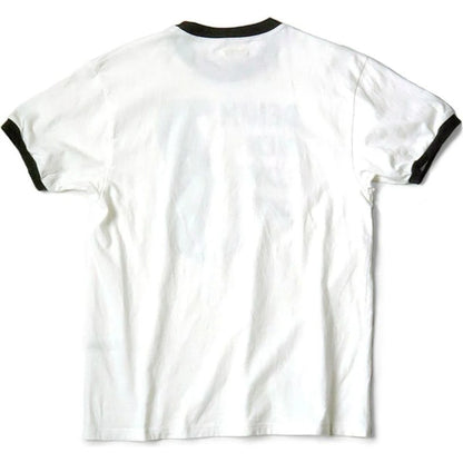 Kapital Jersey Ringer Tee (Denim Men Love Cats Scratch Print)