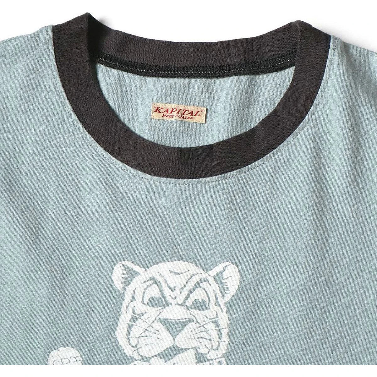 Kapital Jersey Ringer Tee (`T` Tiger Print)