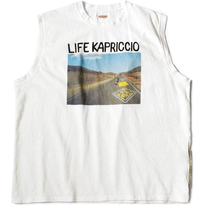 Kapital Jersey Sleeveless Big Tee (Life Kapriccio Road Sign Painter)