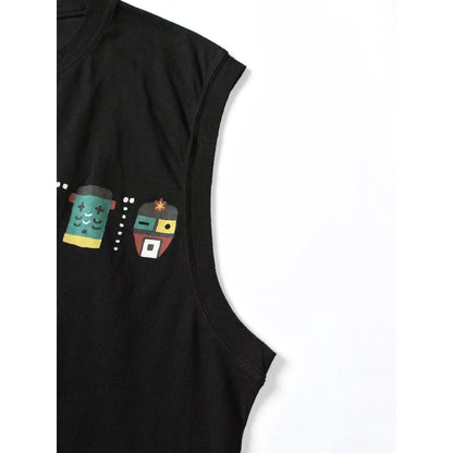 Kapital Jersey Sleeveless Big Tee (Peckish & Kachina Print)