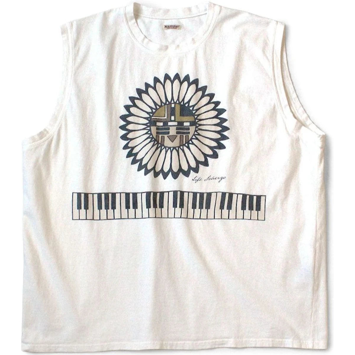 Kapital Jersey Sleeveless Big Tee (Piano & Sun Face Print)