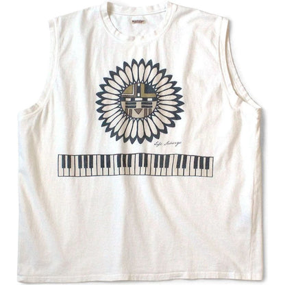 Kapital Jersey Sleeveless Big Tee (Piano & Sun Face Print)