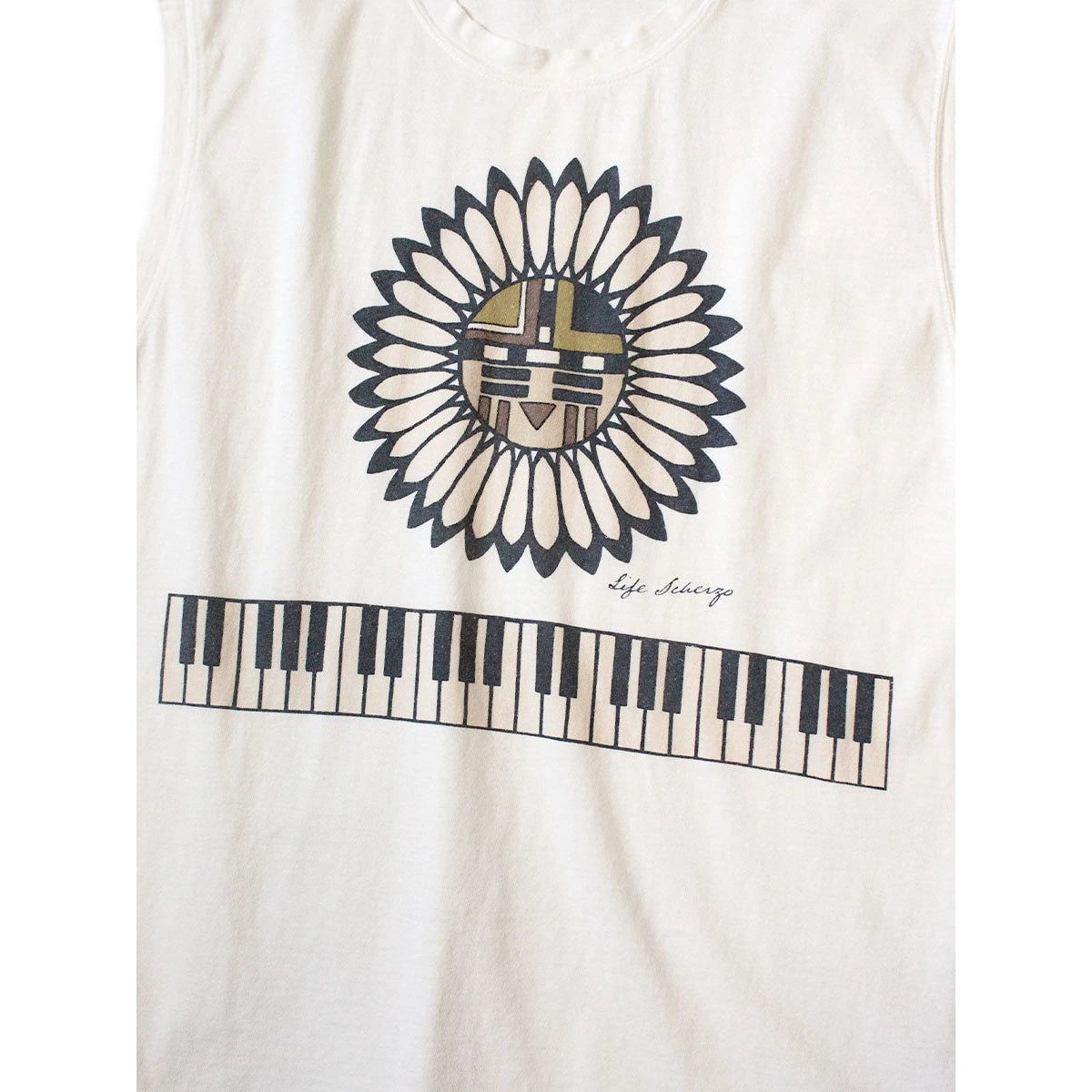 Kapital Jersey Sleeveless Big Tee (Piano & Sun Face Print)