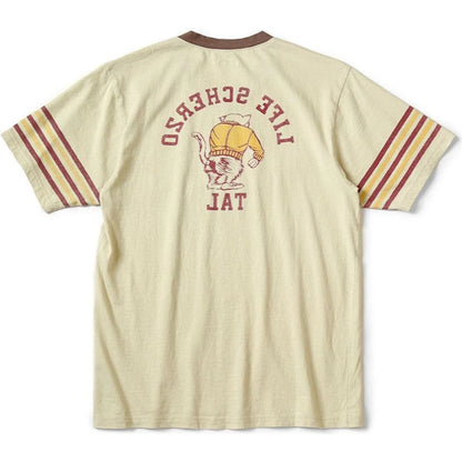 Kapital Jersey V Neck Ringer T (College Catpitalpt)