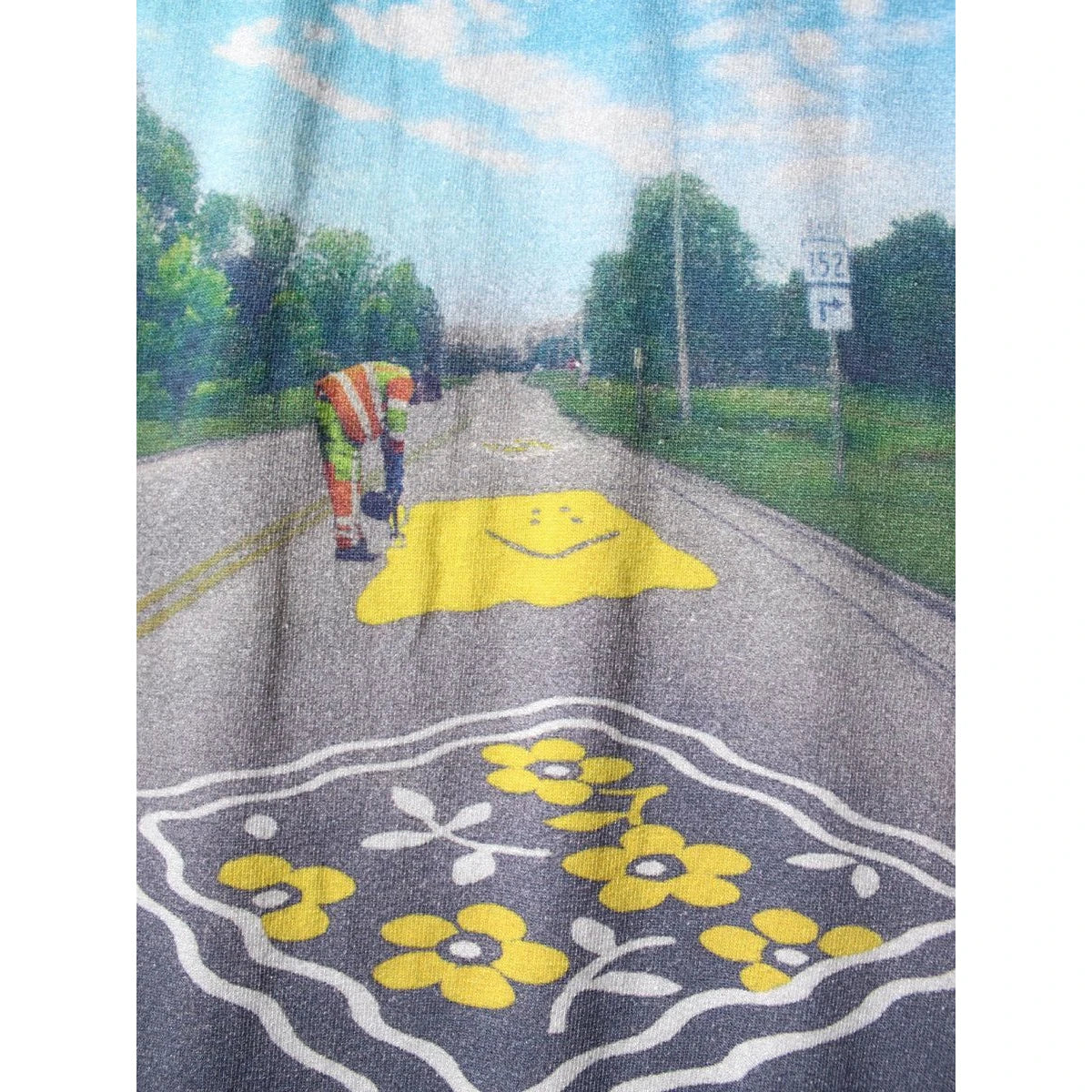 Kapital Jersey V Neck Ringer T(Life Scherzo Road Sign Painterpt)