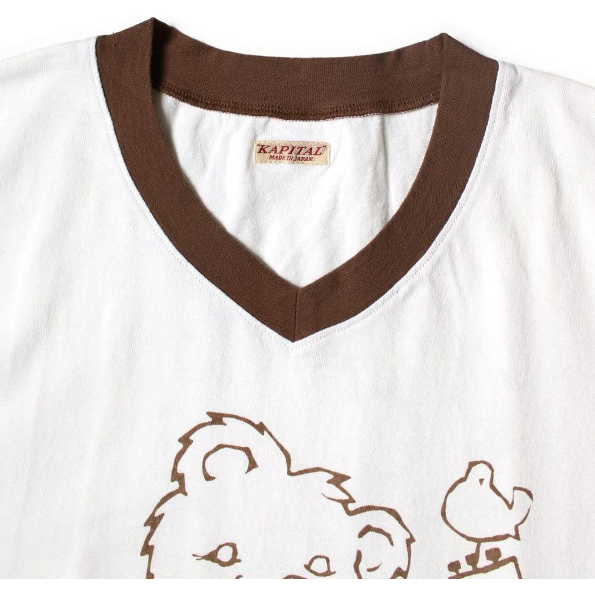 Kapital Jersey V Neck Ringer T (Little Bear Harmony Pt)