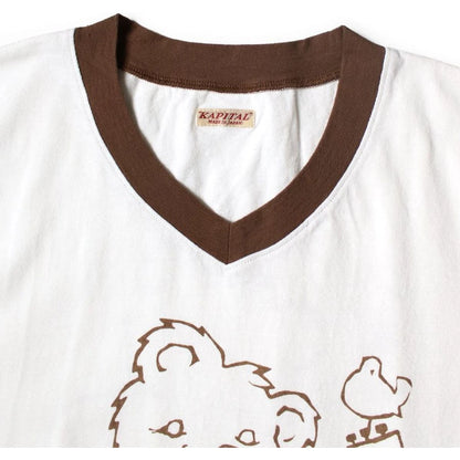 Kapital Jersey V Neck Ringer T (Little Bear Harmony Pt)