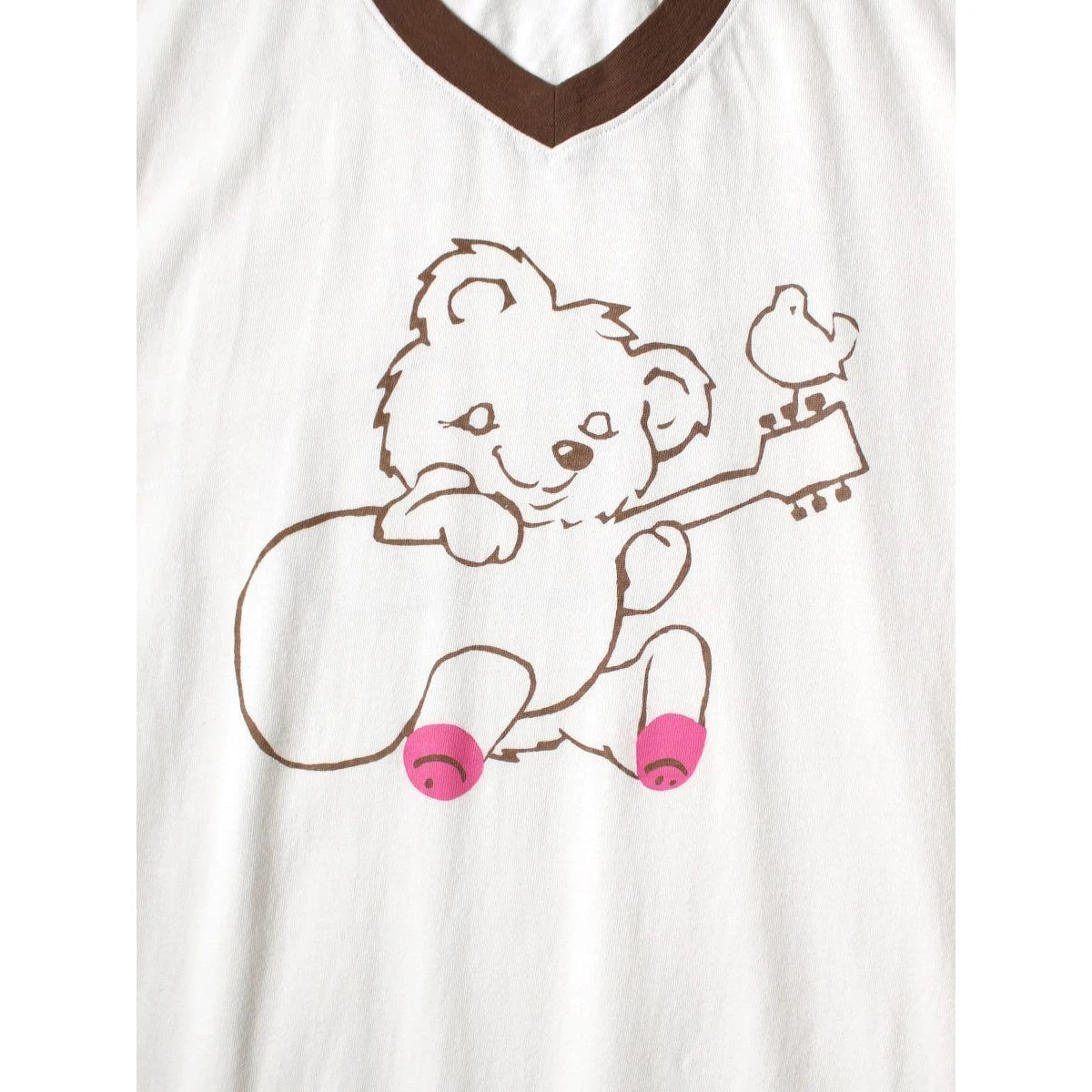 Kapital Jersey V Neck Ringer T (Little Bear Harmony Pt)